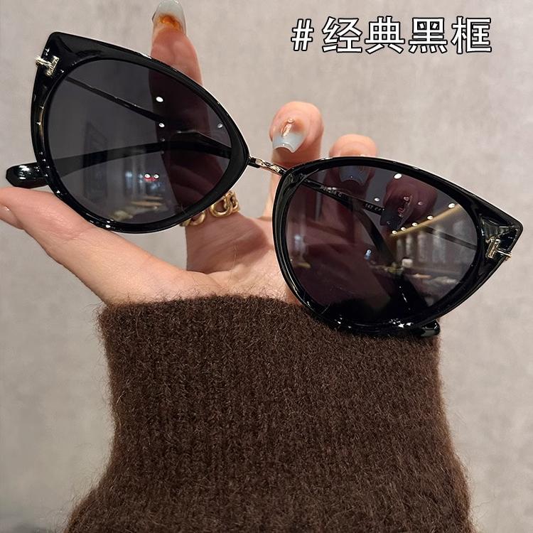 韩国GENUE MOSNT时尚猫眼墨镜女防晒防紫外线偏光太阳眼镜框架男