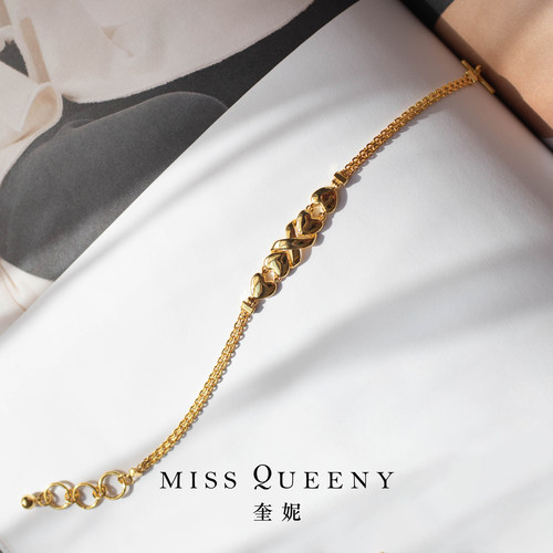 MissQueeny复古爱心手链