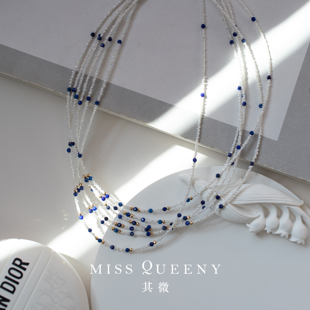 MissQueeny青金石akoya串珠项链