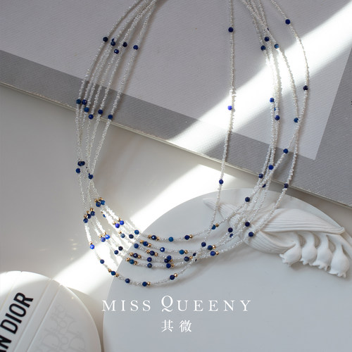 MissQueeny青金石akoya串珠项链