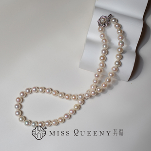 Akoya海水珍珠项链纯银玫瑰扣知性优雅 MissQueeny其微 孤品