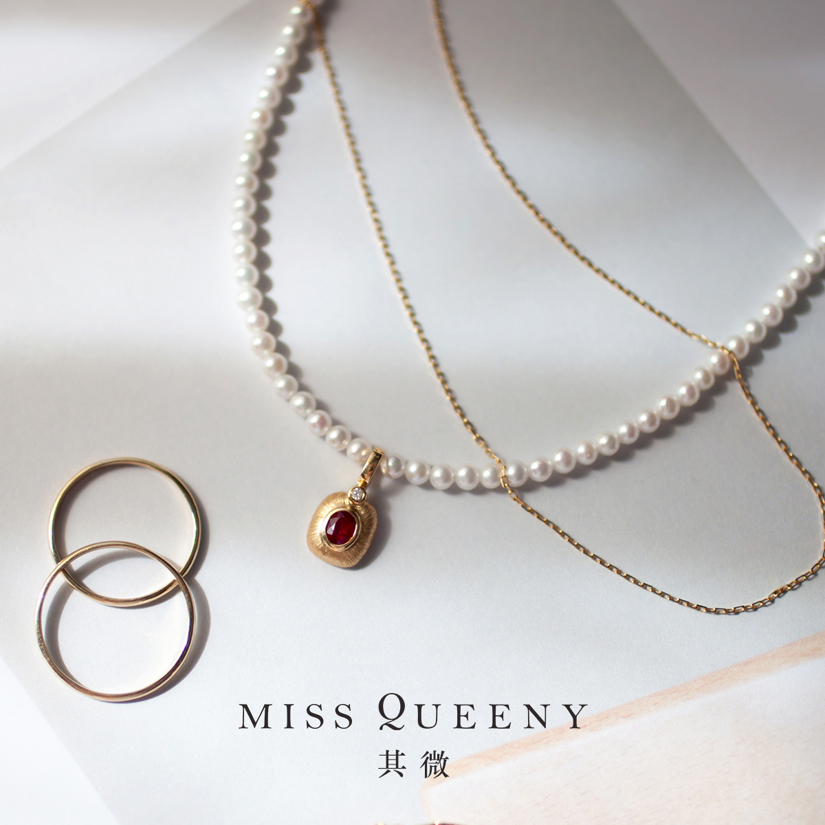 MissQueeny18k金拉丝面吊坠扣