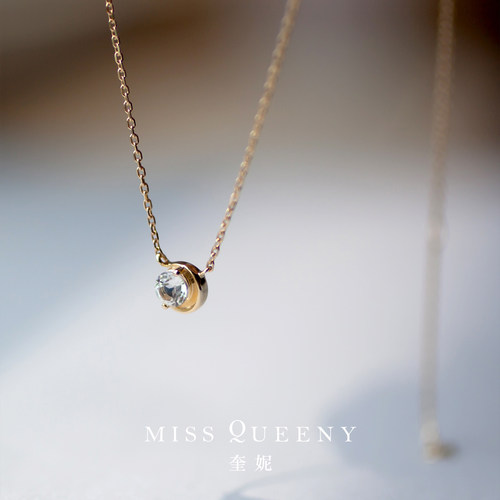 MissQueeny18k金天然托帕石项链