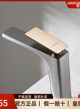 箭牌AMP11856LF90冷热水龙头浴室洗脸盆洗手盆台下盆枪灰色龙头