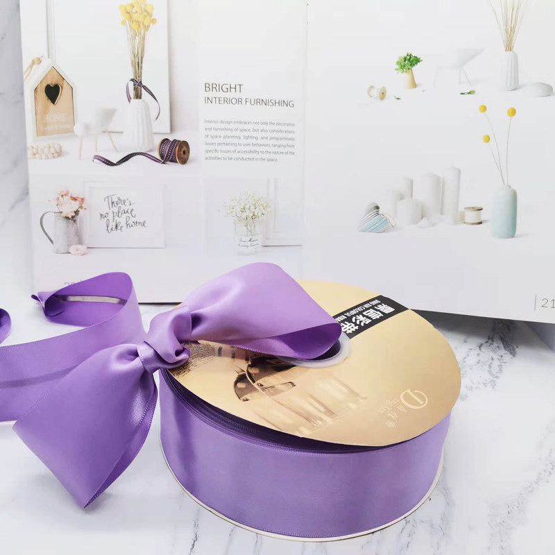 彩带5cm加密涤纶带DIY手工玫瑰花丝带大礼品盒包装婚庆装饰织带