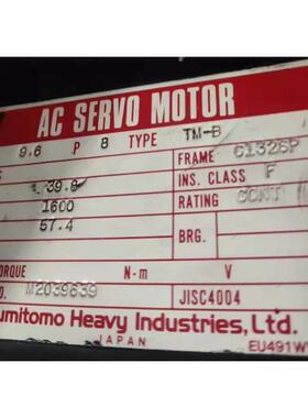 议价AC SERVO MOTOR住友SE100D开闭模马达TM-B