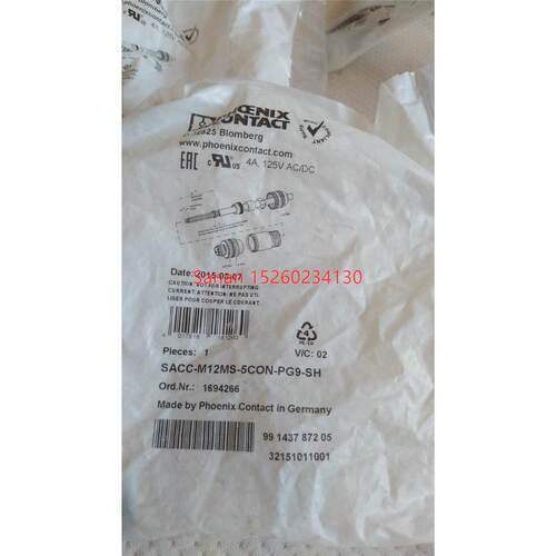 议价SACC-M12MS-5CON-PG9-SH菲尼克斯1694266连接器插头