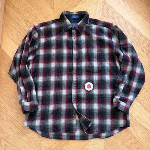 Pendleton美产老款全羊毛复古格子经典款衬衫衬衣