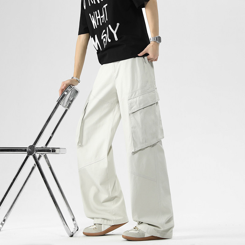【控价99】工装裤男美式潮牌宽松痞帅多口袋军绿色束脚裤四季潮流,男装,休闲裤,淘宝优惠券,粉丝福利购,淘宝优惠卷