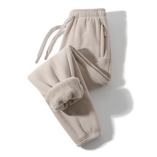 衣米仓 新款抖音爆款加绒加厚裤子男秋冬新款美式潮牌奥粒绒复核