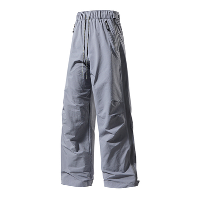 IZEXX春秋款 户外机能直筒裤男女宽松工装伞兵裤多口袋休闲阔腿