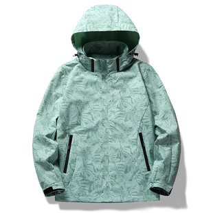 爆款高品质单层迷彩冲锋衣男女情侣款春秋薄款户外登山服外套 防