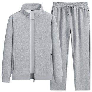 超柔休闲运动套装 牛奶丝绒款 男二开AD叶子 秋冬薄华棉薄款 2026新款