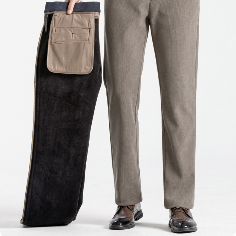 2025商务休闲裤弯刀版型秋冬季新款 防静电加绒加厚保暖柔软舒适