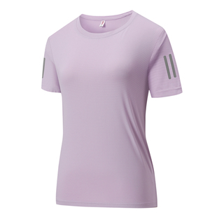 凉感短袖真冰丝90锦纶10氨纶跑量短袖冰丝T户外运动健身T恤速干透