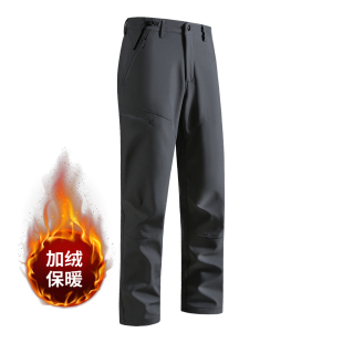同款 皇家麒麟2025AW冬季 登山裤 加绒户外三防冲锋裤 跨境 新款