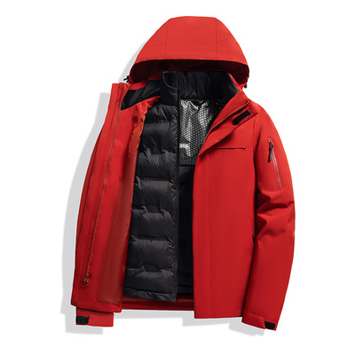 羽绒服冲锋衣户外运动冲锋衣三合一可拆卸两件套秋冬季防风登山服