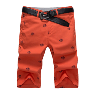 印花日系潮夏季 7分大码 五分裤 青年夏天七分裤 男士 纯棉5潮韩版 短裤