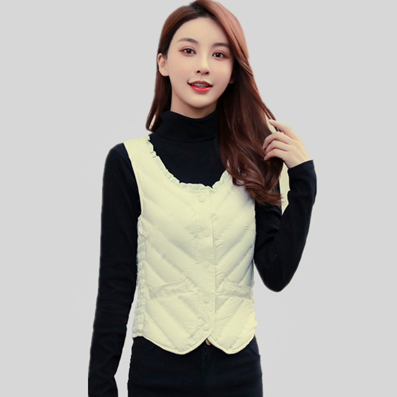 波斯顿轻薄羽绒服马甲女款波士顿官方旗舰店大红色学生小背心内胆