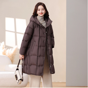 波斯顿羽绒服女款宽松时尚连帽装波士顿官方旗舰店女士加厚中长款