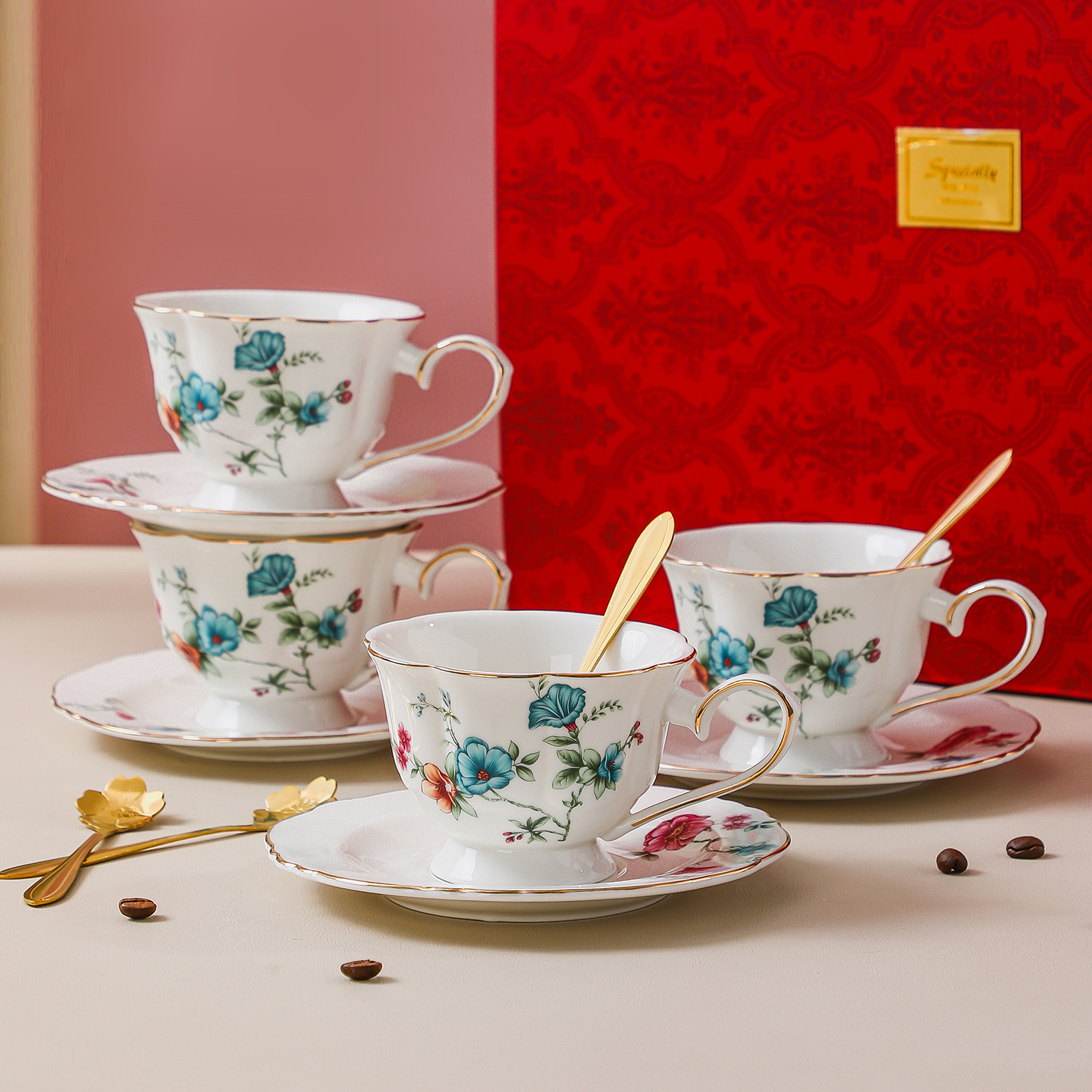 高级感陶瓷咖啡杯碟套装