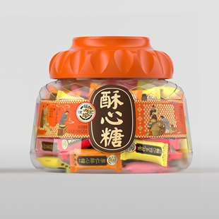 2026徐福记酥心糖520g罐装 新年糖果巧克力传统糕点零食春节摆盘