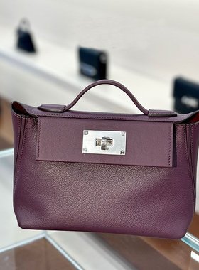 【高定】钢五金evercolor进口头层牛皮mini2424凯莉单肩斜挎包