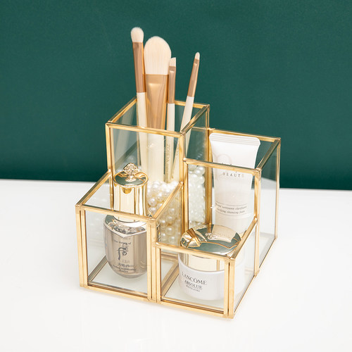 北欧风桌面化妆刷收纳桶高级感