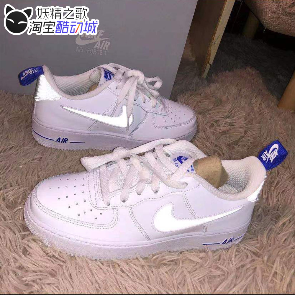 妖精之歌 Nike Air Force 1 AF1空军一号白蓝3M反光 DD3227-100-封面