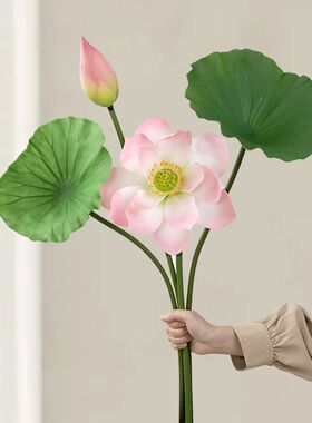 高仿真荷花假莲花荷叶水池布置