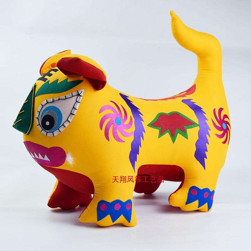 布老虎手工制作传统民间工艺特色礼品出国赠送人摆件毛绒拍照道具