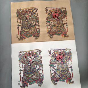 杨家埠木板年画秦琼敬德神荼郁垒门神年货新年春节怀旧复古墙贴