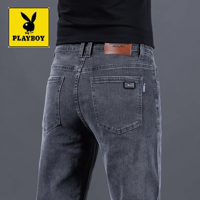 花花公子加绒加厚牛仔裤