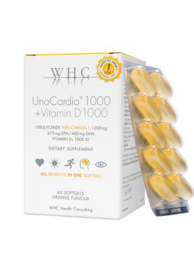 比利时WHC小千金鱼油深海高纯度rTC结构omega3维生素D 成人胶囊