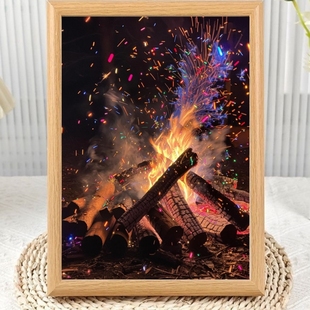 火生土克金高颜值相框摆台丁火生财个性小众家居风水装饰桌面摆件