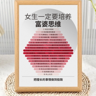 富婆思维做内心强大 自己相框摆台高颜值房间办公桌面励志摆件