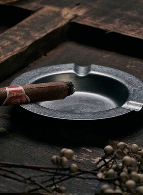 复古怀旧不锈钢雪茄烟灰缸家用户外便捷个性创意烟灰缸金属高级感