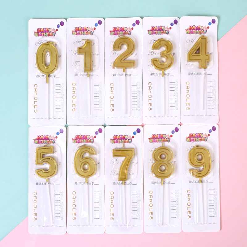 数字蜡烛大号生日镀金蜡烛周岁满月儿童生日派对蛋糕装饰摆件蜡烛