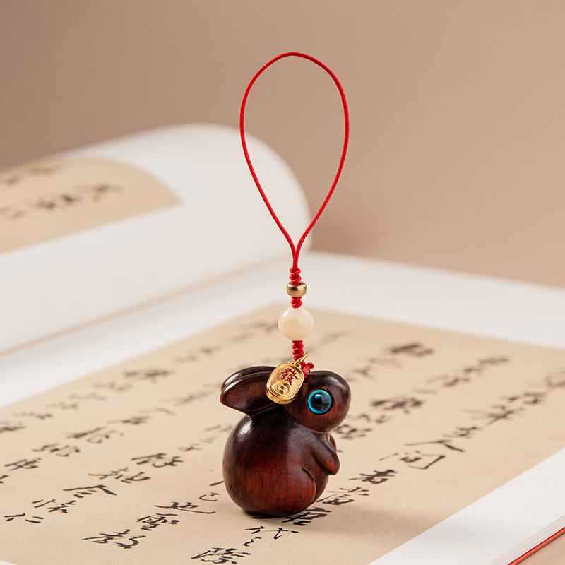 檀木小兔子手机U盘包包吊坠钥匙扣挂件情侣本命年汽车链包包挂饰,节庆用品/礼品,钥匙扣,淘宝优惠券,粉丝福利购,淘宝优惠卷