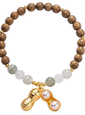 好事发生复古檀木手串精致男手链