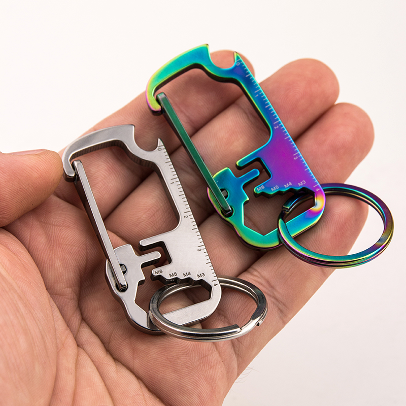 多功能不锈钢男士腰挂钥匙扣挂件创意个性汽车链锁匙圈环随身工具