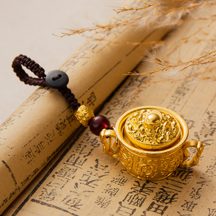 十二生肖聚宝盆钥匙扣挂件男女士本命年汽车钥匙链锁圈环书包挂饰