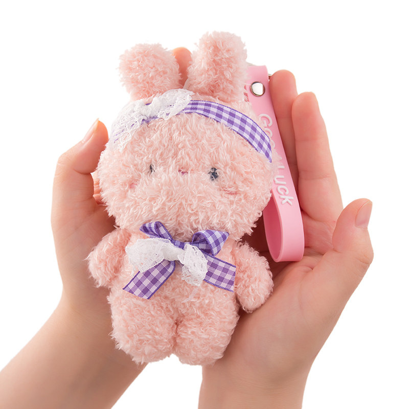 卡通动物毛绒公仔钥匙扣挂件网红可爱汽车链匙圈环男女ins包挂饰