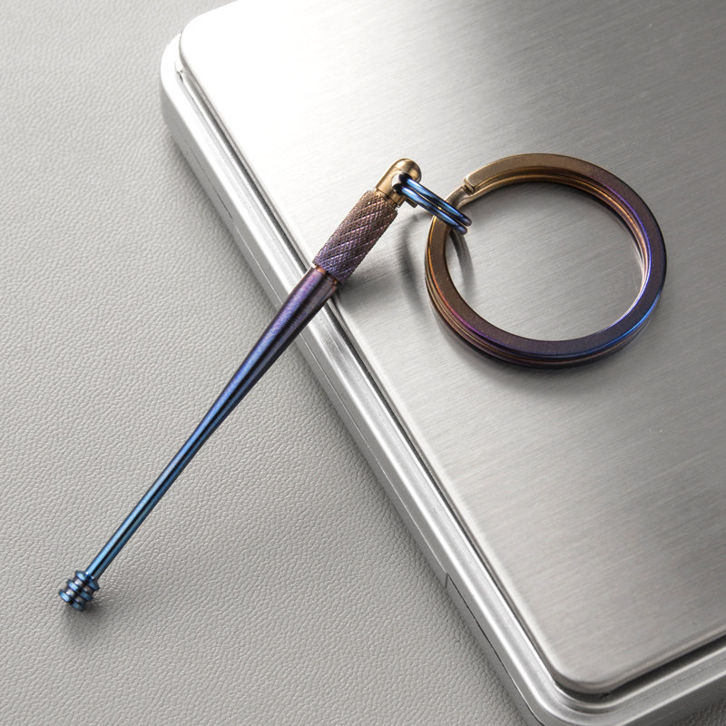 高品质钛合金 挖耳勺钥匙扣挂件锁匙圈环掏耳勺挂饰