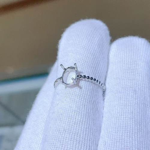 18K金AU750麻花戒指空托