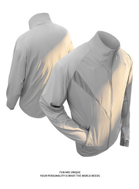 跨境欧美男士骑行服网眼透气防晒衣户外登山薄款夹克速干衣钓鱼服