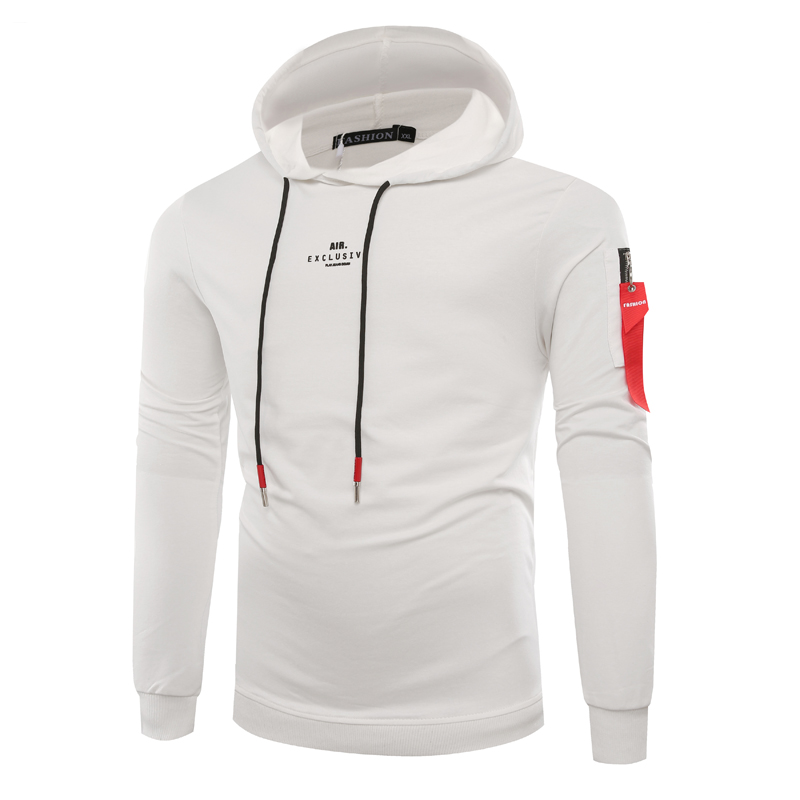 Men's new foreign trade clothes hooded men's long sleeve t-shirt men's thin sweater