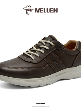 MELLEN名郎男鞋新品复古时尚舒适透气休闲鞋轻便缓震耐磨运动鞋男