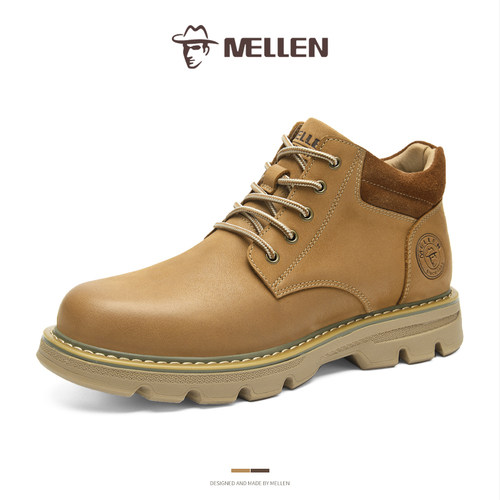 MELLEN名郎真皮耐磨防滑时尚短靴