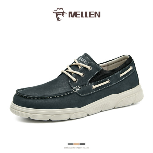 MELLEN名郎真皮简约超轻帆船鞋